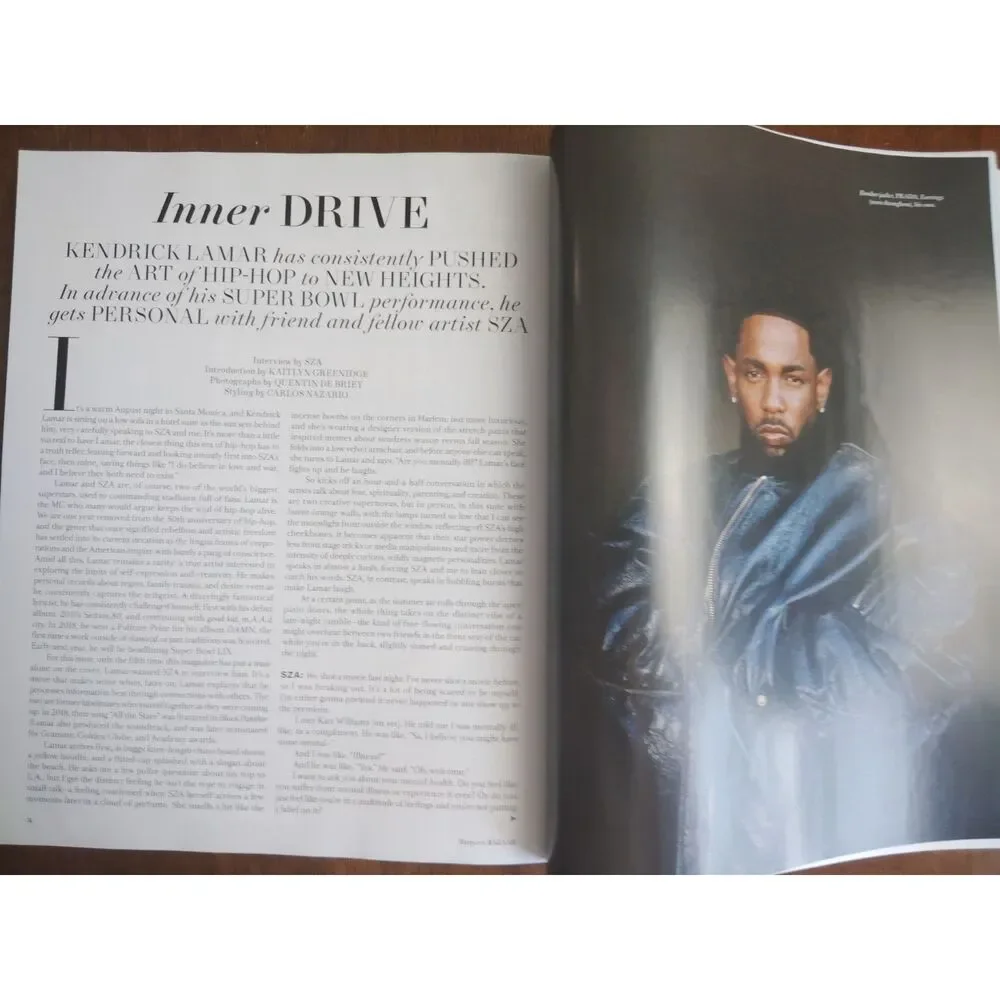 Harper's Bazaar Magazine The Voices Issue Nov 2024 Kendrick Lamar